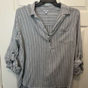 Sonoma Black and White Striped Blouse